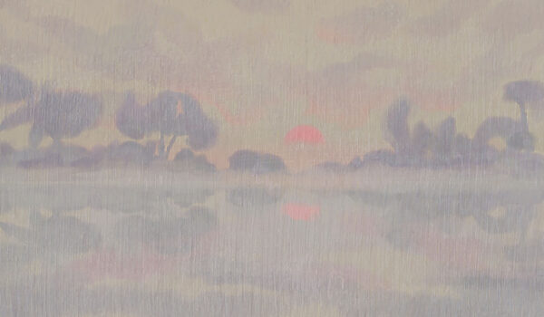 Wall mural Painting of trees and clouds (SKU: t01145)