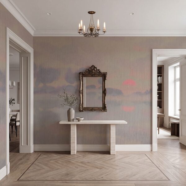 Wall mural Painting of trees and clouds (SKU: t01145)