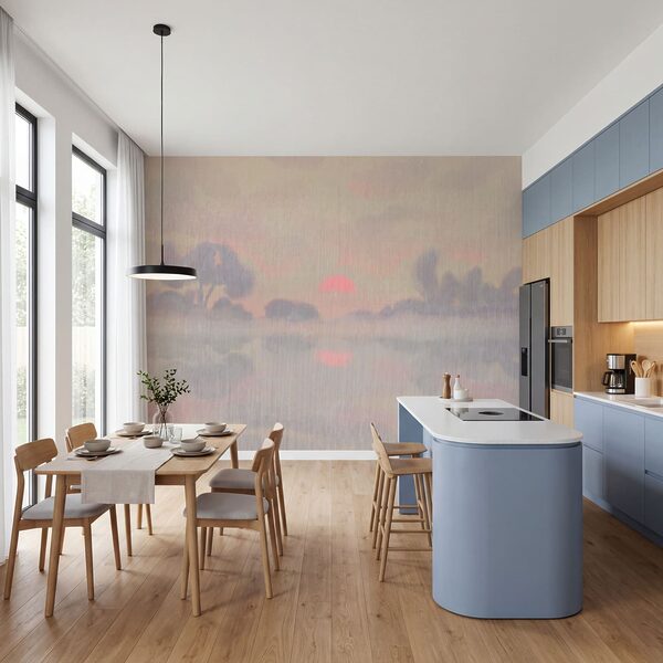 Wall mural Painting of trees and clouds (SKU: t01145)