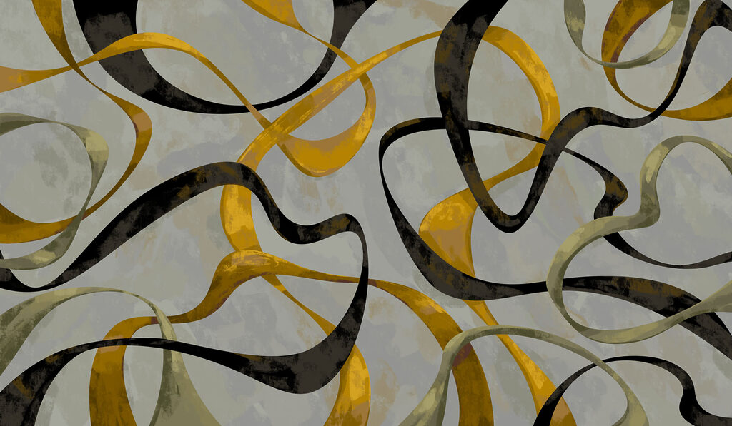 Wall mural Colorful swirls on a grey background (SKU: t01146) Wall mural Colorful swirls on a grey background (SKU: t01146)