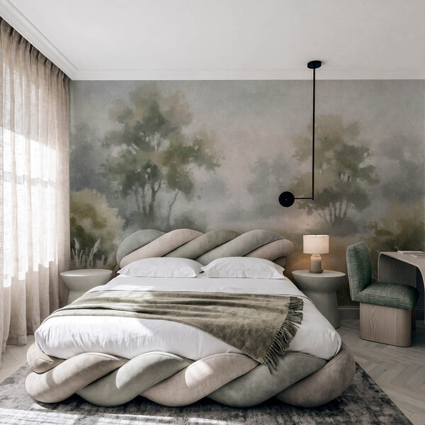 Wall mural Painting of trees and grass (SKU: t01160) Wall mural Painting of trees and grass (SKU: t01160)