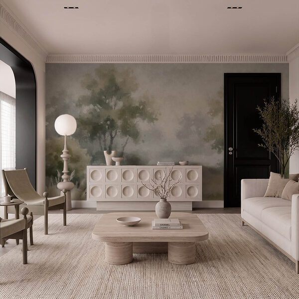 Wall mural Painting of trees and grass (SKU: t01160) Wall mural Painting of trees and grass (SKU: t01160)