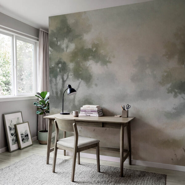 Wall mural Painting of trees and grass (SKU: t01160) Wall mural Painting of trees and grass (SKU: t01160)